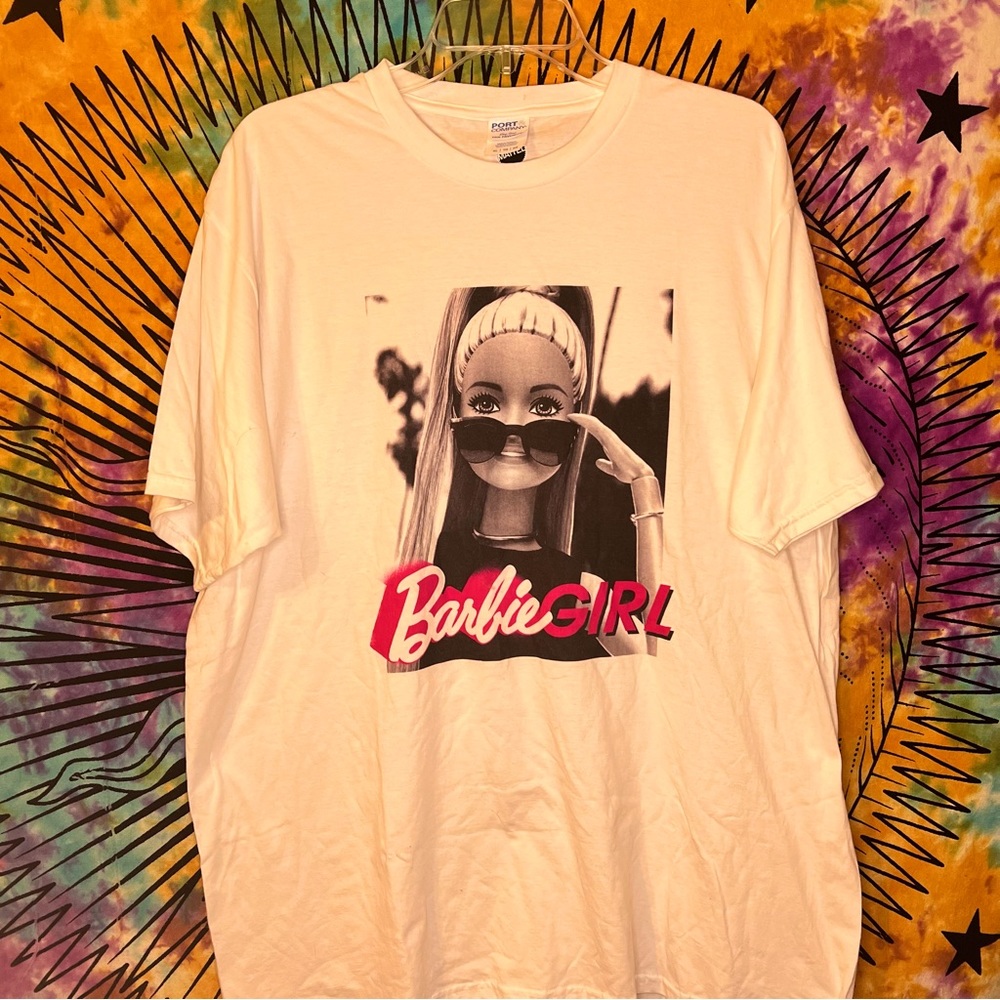 size XL | oversized “barbie girl” graphic tee | mattel